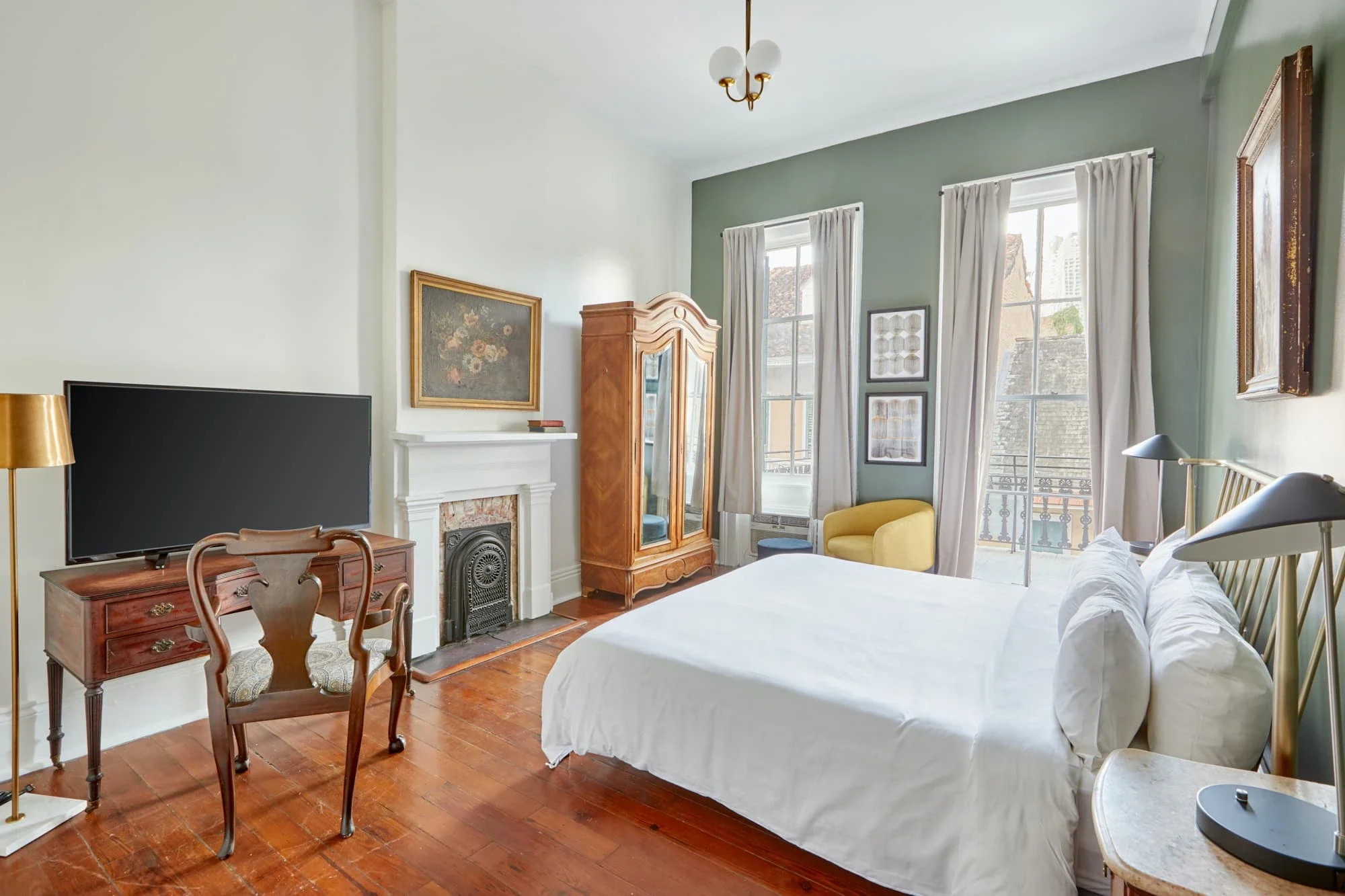 Rooms at the boutique hotel, Maison DeVille, in New Orleans